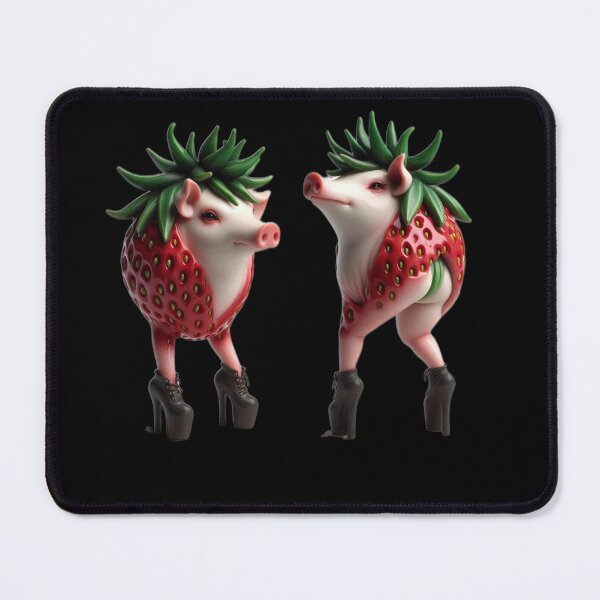 Item preview, Surreal Strawberry Pig Monsters in Platform Heels designed and sold by LujziWorld.