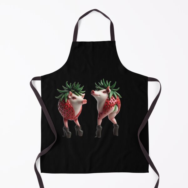 Item preview, Surreal Strawberry Pig Monsters in Platform Heels designed and sold by LujziWorld.