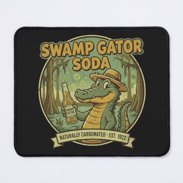 Item preview, Swamp Gator Soda – Vintage Retro Funny Alligator Soft Drink Label Design designed and sold by Street Warrior Clothing.