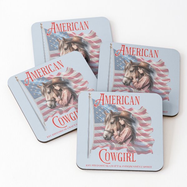 Item preview, American Cowgirl Western Heritage Patriotic Flag & Horse Art designed and sold by legacylivingshop.