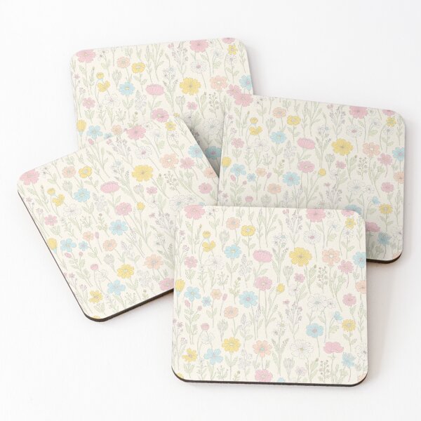 Item preview, Vintage Botanical Wildflower Sketch Pastel Pattern designed and sold by NuvoraNest.