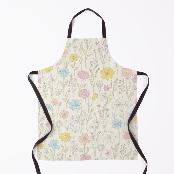 Item preview, Vintage Botanical Wildflower Sketch Pastel Pattern designed and sold by NuvoraNest.