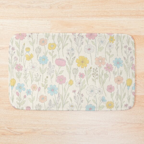 Item preview, Vintage Botanical Wildflower Sketch Pastel Pattern designed and sold by NuvoraNest.