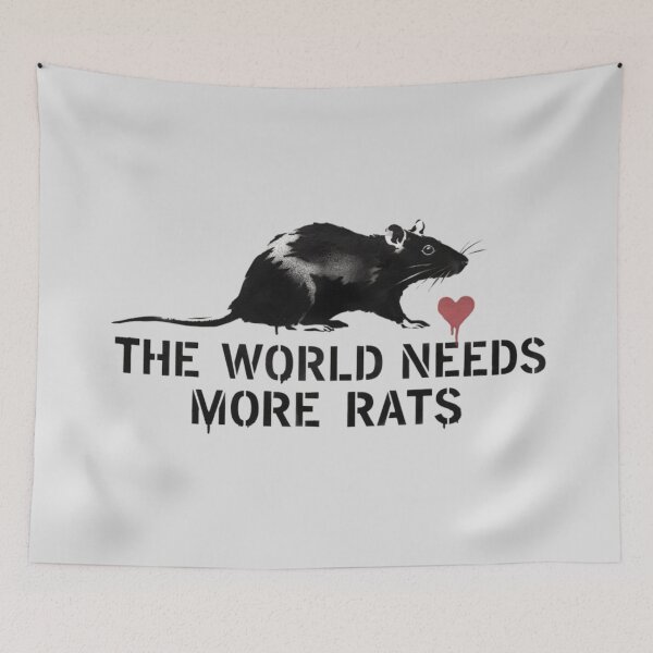 Item preview, BANKSY - THE WORLD NEEDS MORE RATS designed and sold by 123ks.