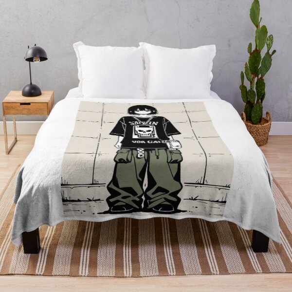 Item preview, Fashion - Man in Black Top Cargo Pants Chain Wallet Streetwear Anime Variant 6 designed and sold by AnimeShin.