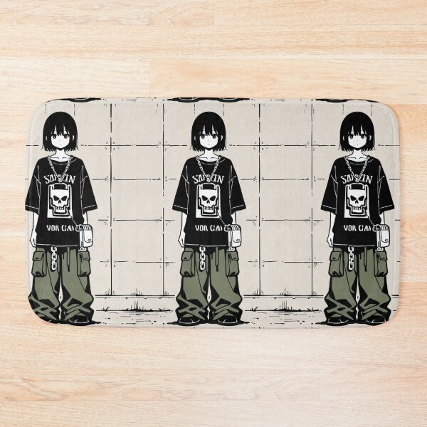 Item preview, Fashion - Man in Black Top Cargo Pants Chain Wallet Streetwear Anime Variant 6 designed and sold by AnimeShin.