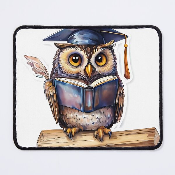Item preview, Wise Owl: Owl Wearing Graduation Cap Whimsical Ill designed and sold by Mercella-Inc.