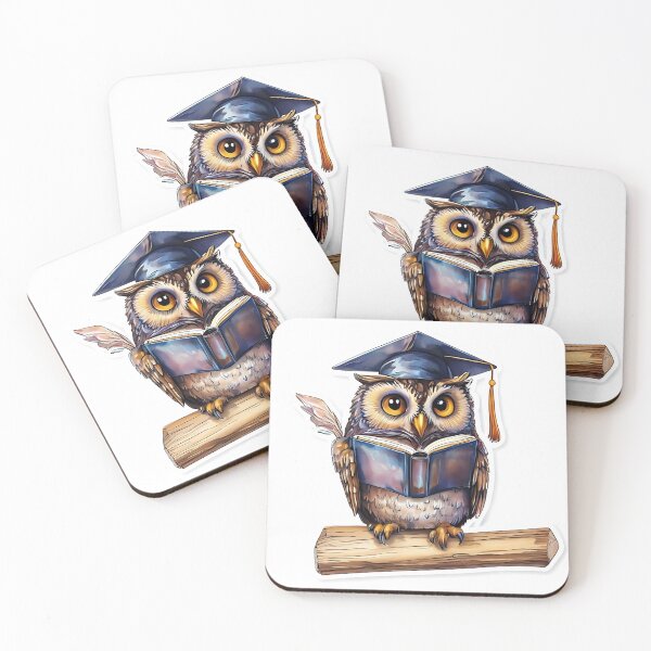 Item preview, Wise Owl: Owl Wearing Graduation Cap Whimsical Ill designed and sold by Mercella-Inc.