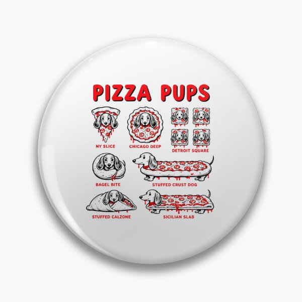 Item preview, Pizza Pups The Menu Cute Dachshund Pizza Lover Funny Dog Food designed and sold by CutOutIdols.