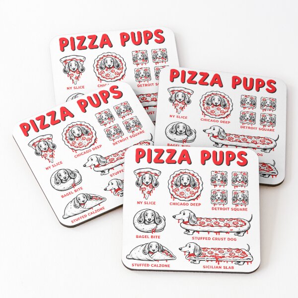 Item preview, Pizza Pups The Menu Cute Dachshund Pizza Lover Funny Dog Food designed and sold by CutOutIdols.