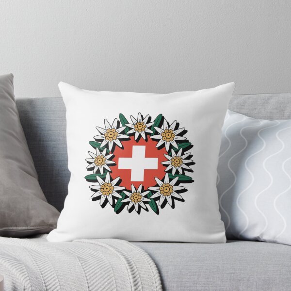 Item preview, Swiss Flag Edelweiss Alpine Hiker Design designed and sold by AntiqueImages.