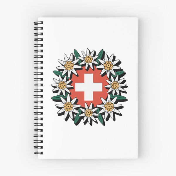 Item preview, Swiss Flag Edelweiss Alpine Hiker Design designed and sold by AntiqueImages.