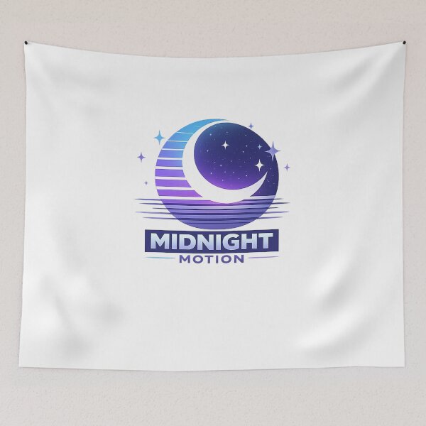 Item preview, Midnight Motion Retro Moon and Stars Minimalist 80s Vector T-Shirt Design designed and sold by Newthingzy.