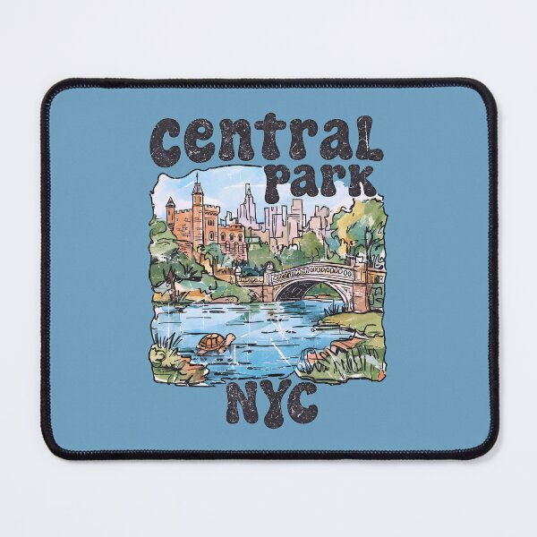 Item preview, Central Park NYC Cute Landscape Retro Skyline Background Turtle designed and sold by HowToCanadian.