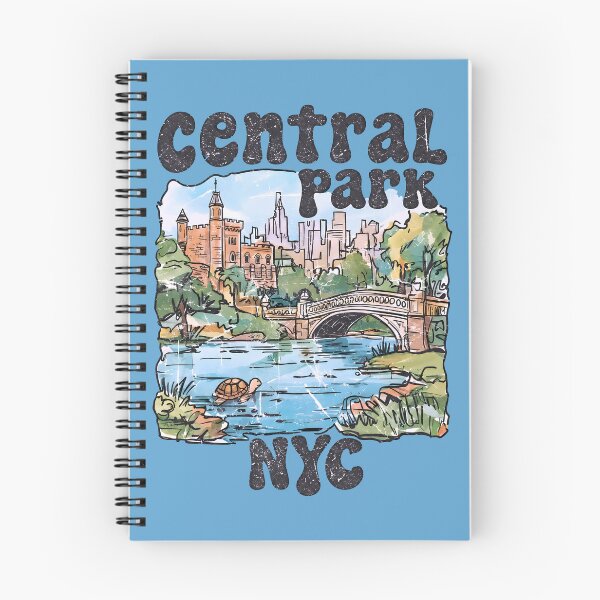 Item preview, Central Park NYC Cute Landscape Retro Skyline Background Turtle designed and sold by HowToCanadian.