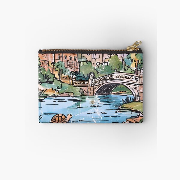 Item preview, Central Park NYC Cute Landscape Retro Skyline Background Turtle designed and sold by HowToCanadian.