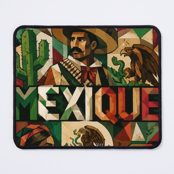 Item preview, Mexico Cubist Art Poster – Chichen Itza Day of the Dead Wall Art – ZK PRO designed and sold by zalakopro.