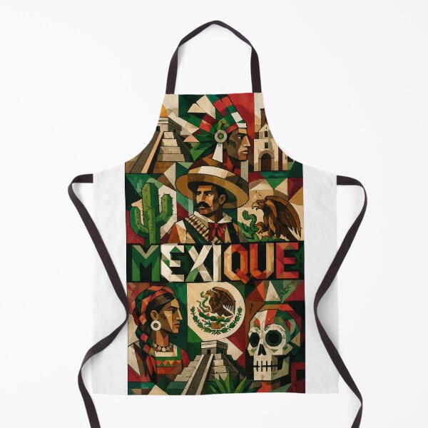 Item preview, Mexico Cubist Art Poster – Chichen Itza Day of the Dead Wall Art – ZK PRO designed and sold by zalakopro.