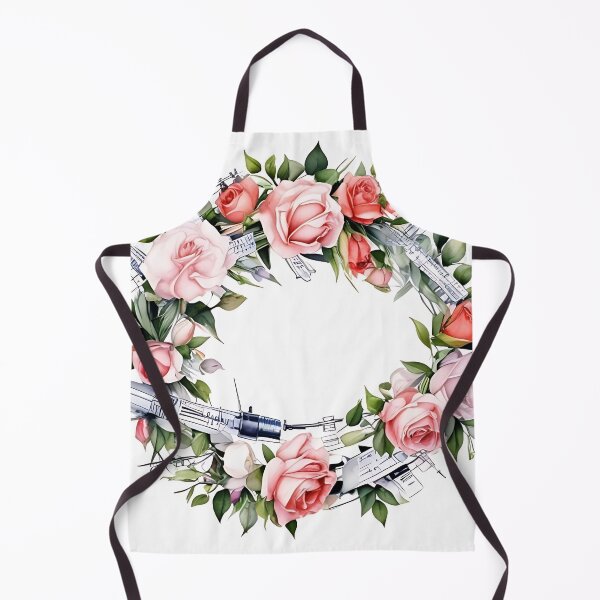Item preview, Syringe Roses: Watercolor Floral Wreath with Medic designed and sold by Mercella-Inc.