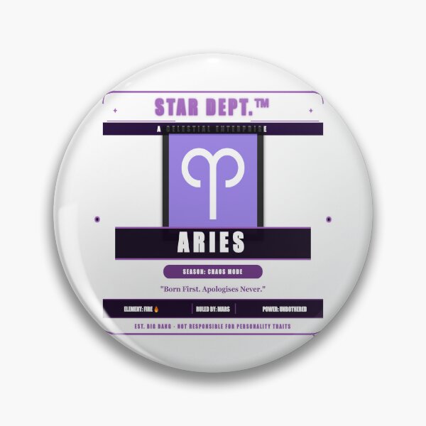 Item preview, Aries Zodiac Star Dept Funny Astrology Vintage Bold Design designed and sold by Mega-Shopping.