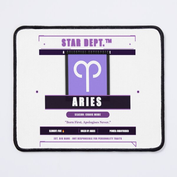 Item preview, Aries Zodiac Star Dept Funny Astrology Vintage Bold Design designed and sold by Mega-Shopping.