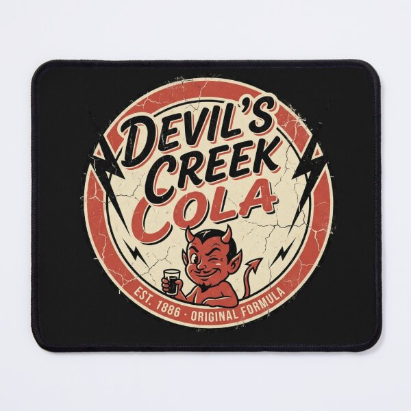 Item preview, Devil's Creek Cola – Vintage Retro Soda Label Design designed and sold by Street Warrior Clothing.