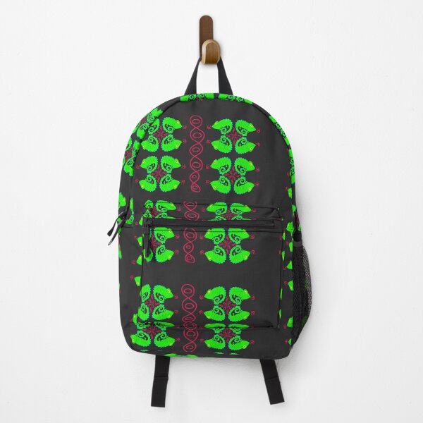 Item preview, Psychedelic Chameleon | Green & Red Chameleon Pattern on Black designed and sold by Doodle District.