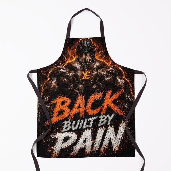 Item preview, BACK BUILT BY PAIN – YAYA ELITE Dark Gym Motivation Design designed and sold by YAYA ELITE STREETWEAR.