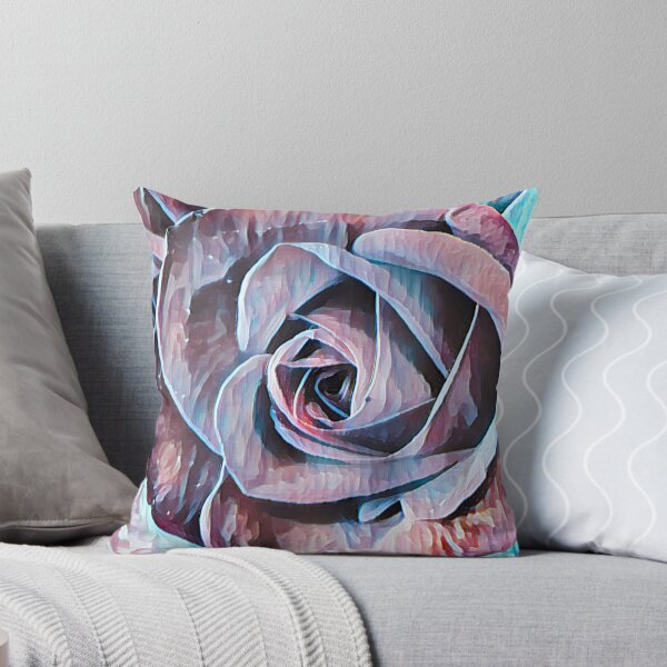 Item preview, Abstract Impressionist Rose Bouquet Teal and Mauve Digital Art designed and sold by BalkanBloom.