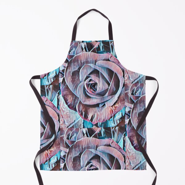Item preview, Abstract Impressionist Rose Bouquet Teal and Mauve Digital Art designed and sold by BalkanBloom.