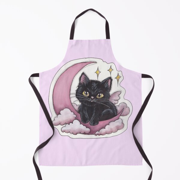 Item preview, Moon Kitty — Cute Hand Drawn Gothic Cat Art designed and sold by Darkfully-Done.