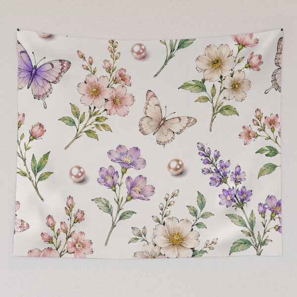 Item preview, Flowers & Butterflies & Pearls, Oh My! designed and sold by fairycoffins.