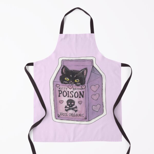 Item preview, Poison Kitty — Cute Hand Drawn Gothic Cat Art designed and sold by Darkfully-Done.