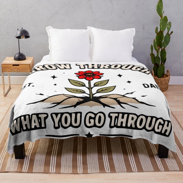 Item preview, Grow Through What You Go Through | Inspirational Growth Quote Design designed and sold by FAFshop.