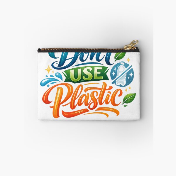 Item preview, Don't Use Plastic – Save Nature Typography Design designed and sold by Sticleg.