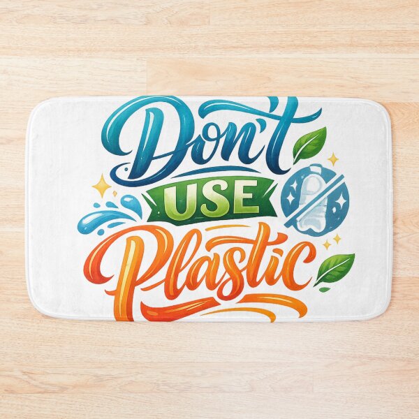 Item preview, Don't Use Plastic – Save Nature Typography Design designed and sold by Sticleg.