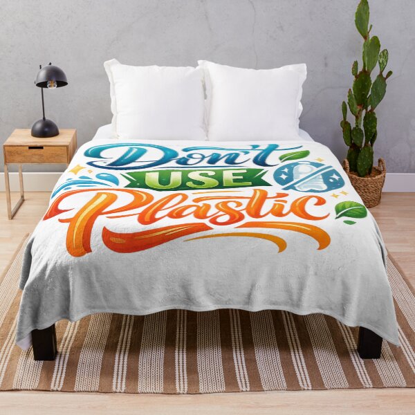 Item preview, Don't Use Plastic – Save Nature Typography Design designed and sold by Sticleg.