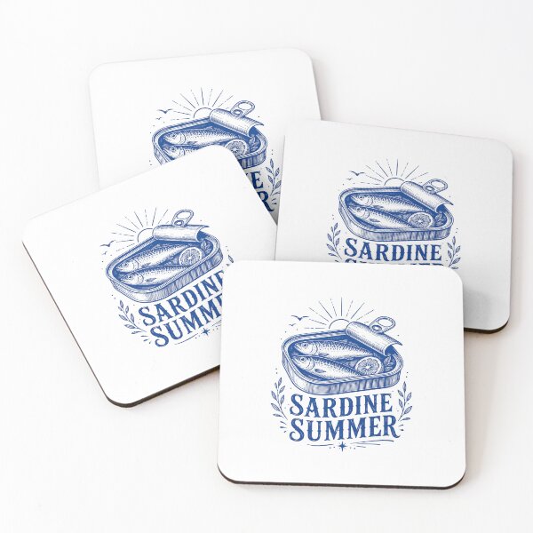 Item preview, Sardine Summer Coastal Tinned Fish Design designed and sold by itsmorabit.