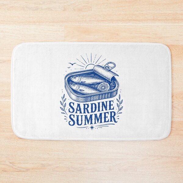 Item preview, Sardine Summer Coastal Tinned Fish Design designed and sold by itsmorabit.