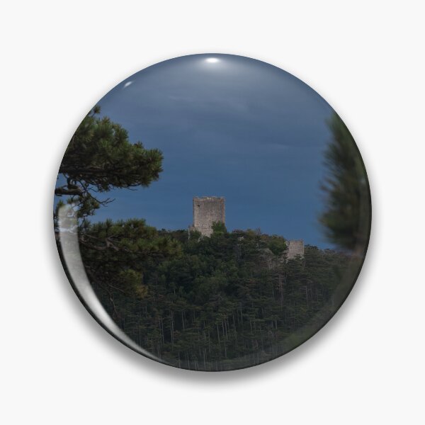Item preview, Medieval Castle Tower on a Forested Hill designed and sold by EllenNortt.