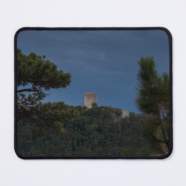 Item preview, Medieval Castle Tower on a Forested Hill designed and sold by EllenNortt.