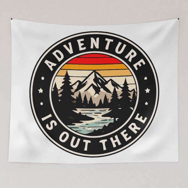 Item preview, Adventure Is Out There | Retro Mountain Explorer Badge Design designed and sold by FAFshop.