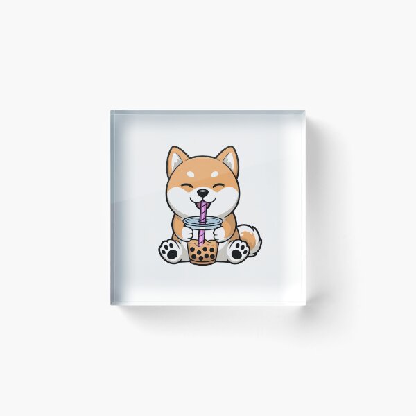 Item preview, Shiba Dog Drinking Boba Tea designed and sold by KD Merch.