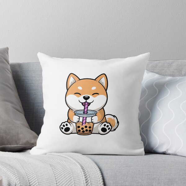 Item preview, Shiba Dog Drinking Boba Tea designed and sold by KD Merch.