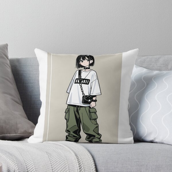 Item preview, Fashion - Man in Black Top Cargo Pants Chain Wallet Streetwear Anime designed and sold by AnimeShin.