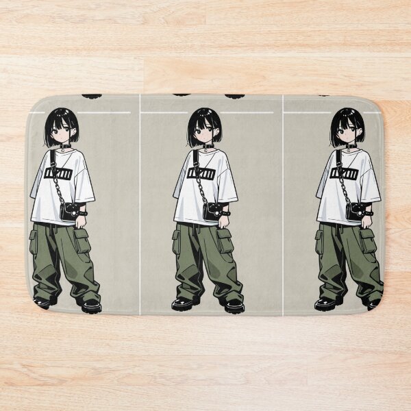 Item preview, Fashion - Man in Black Top Cargo Pants Chain Wallet Streetwear Anime designed and sold by AnimeShin.