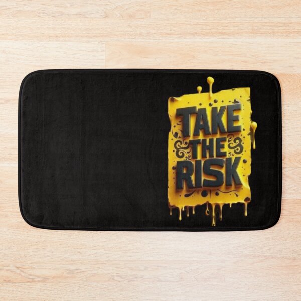 Item preview, Take The Risk Motivation - 3D Yellow Dripping Typography designed and sold by gokhanuzen.