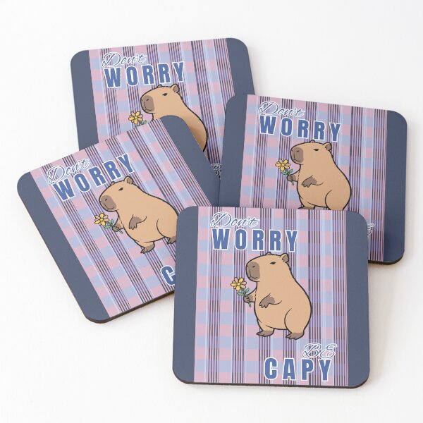 Item preview, Retro Don't Worry Be Capy Plaid Graphic designed and sold by SoftAuraStudi0.