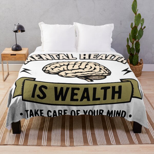 Item preview, Mental Health Is Wealth | Positive Mental Wellness Awareness Design designed and sold by FAFshop.