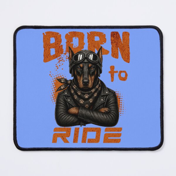 Item preview, Doberman Biker Design – Born To Ride Funny Motorcycle Doberman Gift designed and sold by PixelsPaws.